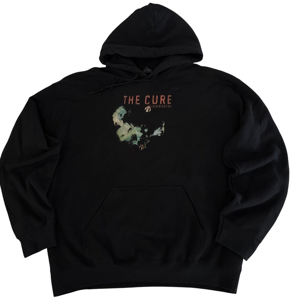 The Cure Band Hoodie L Black Disintegration Gildan Heavy Blend NEW
